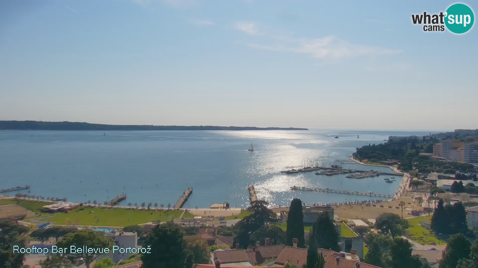 Portorož spletna kamera – pogled z Villa Bellevue