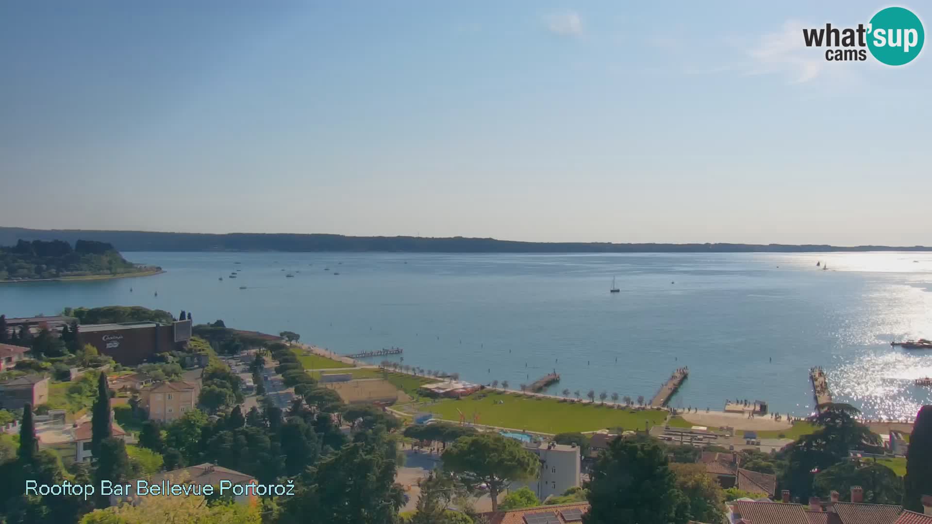 Portorož spletna kamera – pogled z Villa Bellevue