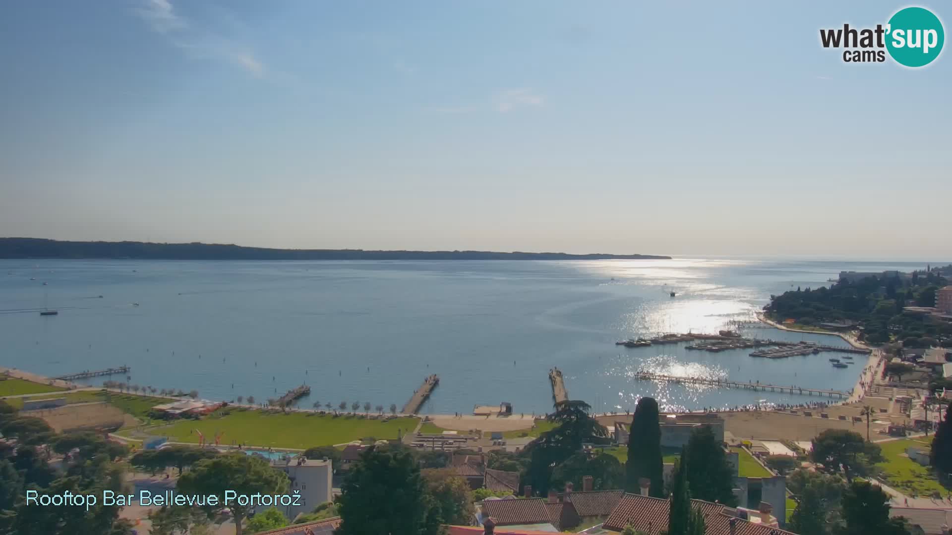 Portorož spletna kamera – pogled z Villa Bellevue