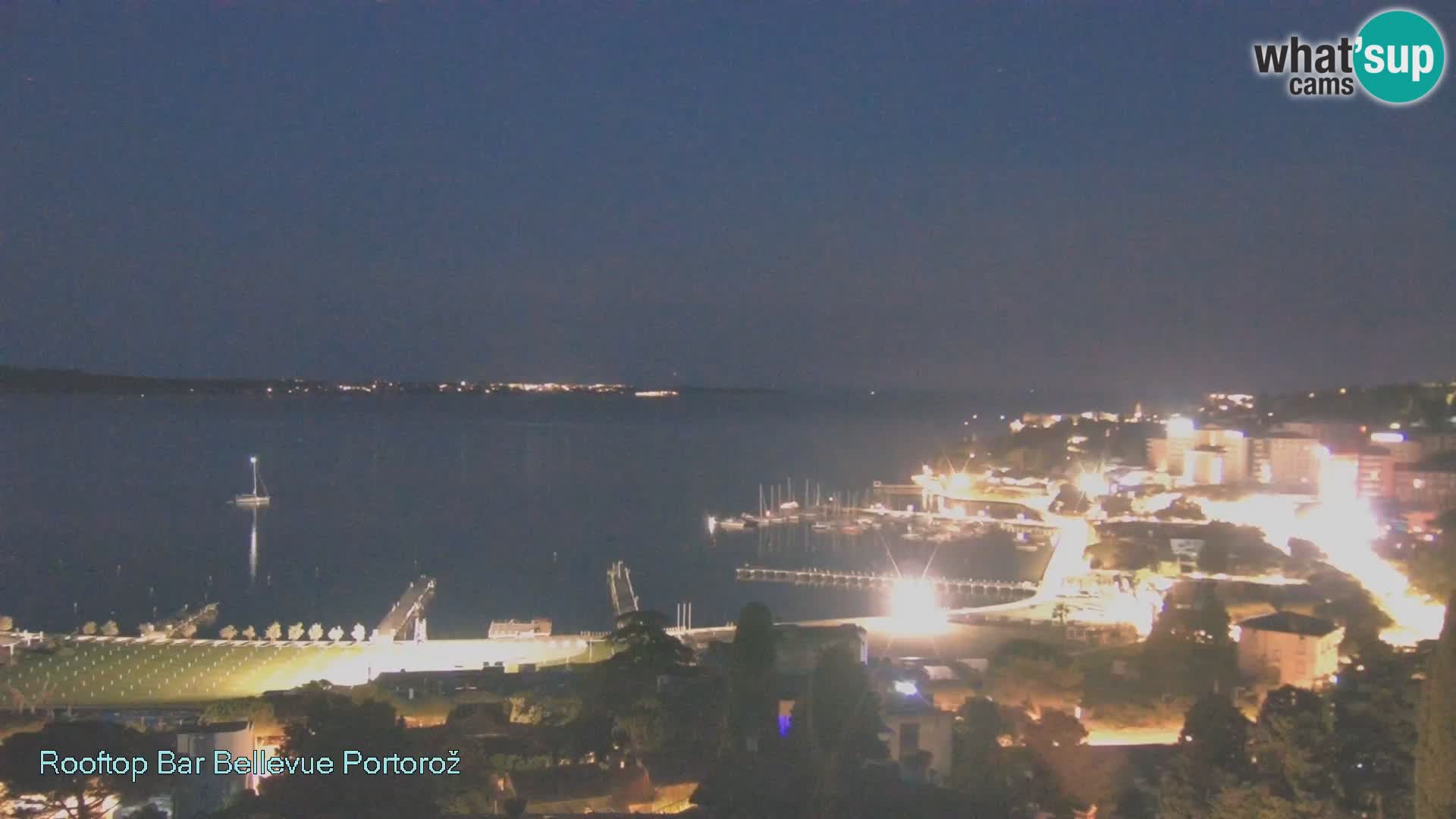 Portorož spletna kamera – pogled z Villa Bellevue