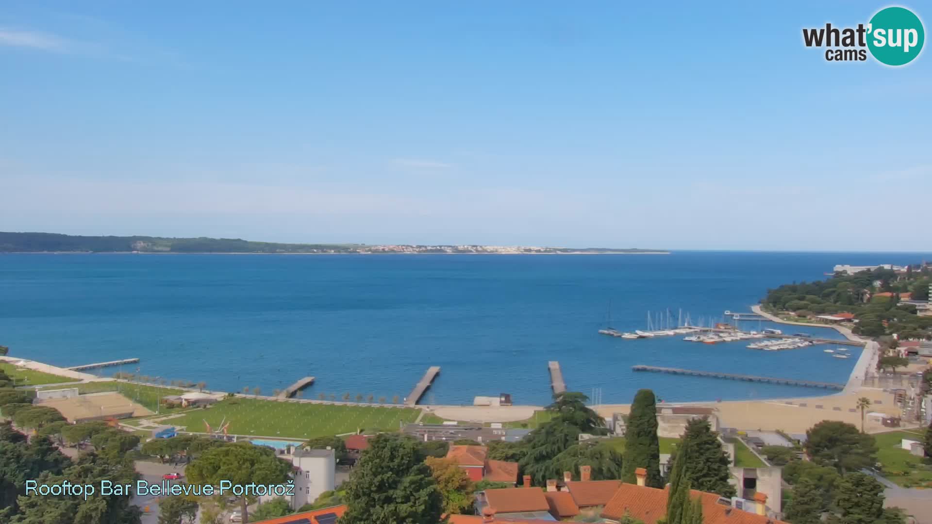 Portorož spletna kamera – pogled z Villa Bellevue