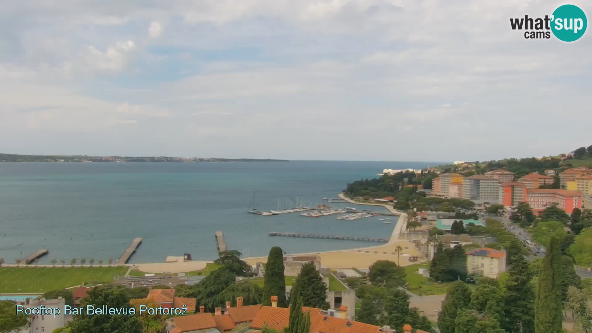 Live webcam Portorož – Panorama dalla Villa Bellevue