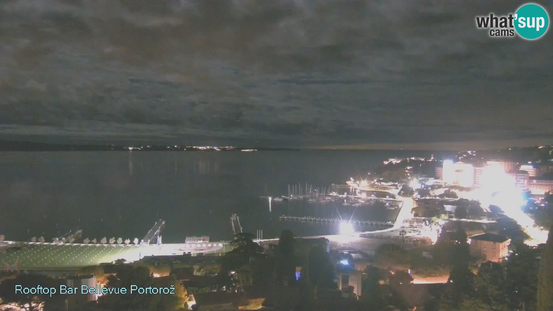 Portorož spletna kamera – pogled z Villa Bellevue