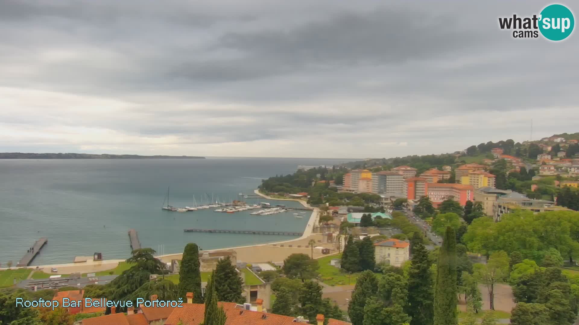 Portorož spletna kamera – pogled z Villa Bellevue