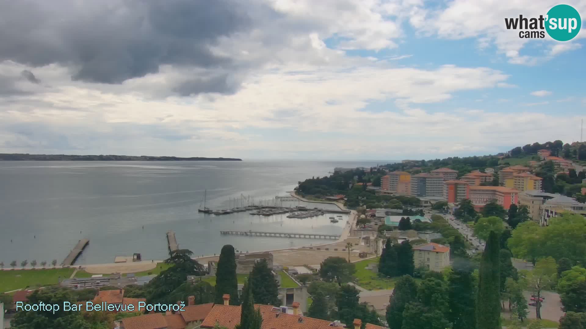 Portorož spletna kamera – pogled z Villa Bellevue