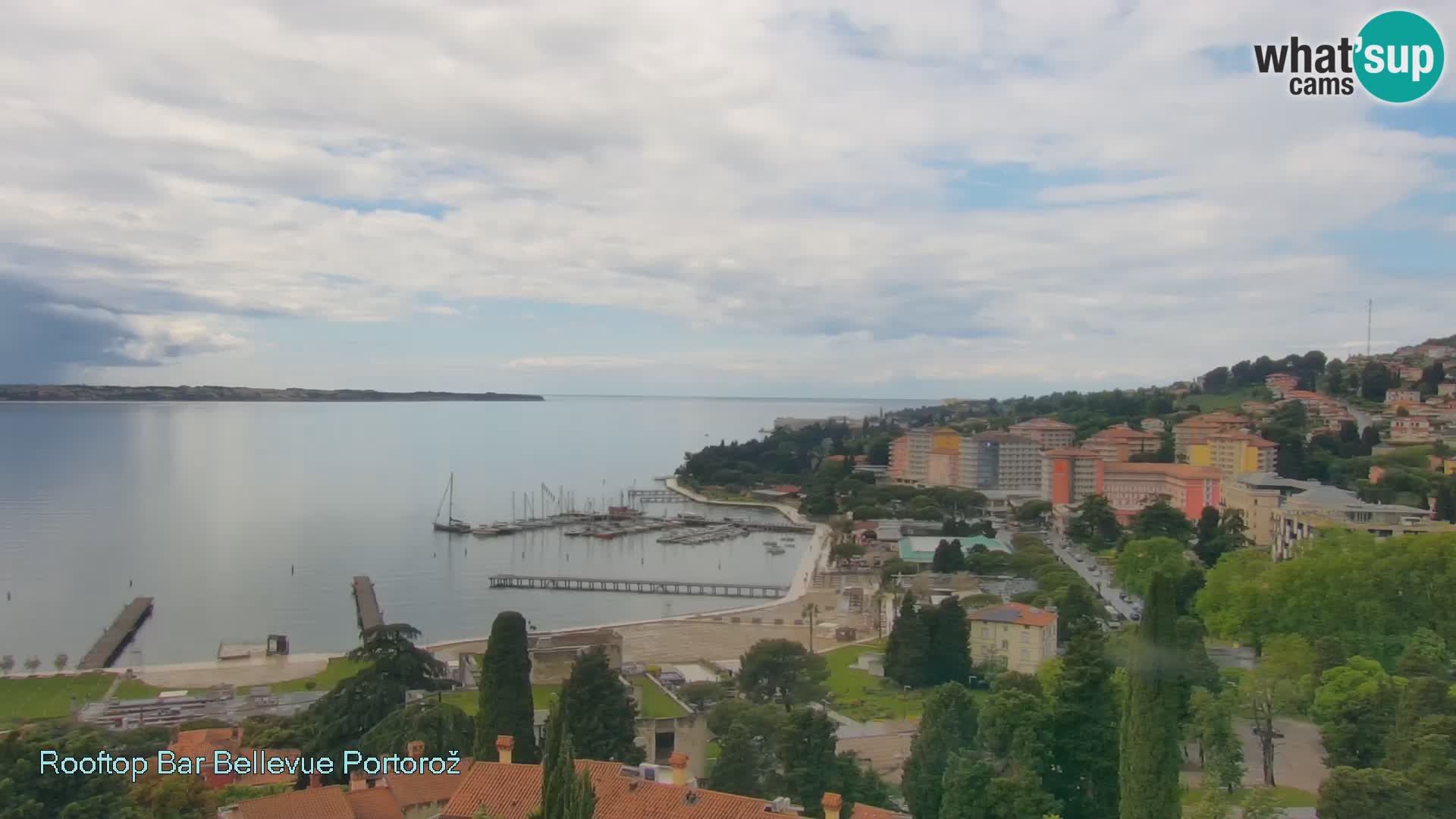 Portorož spletna kamera – pogled z Villa Bellevue