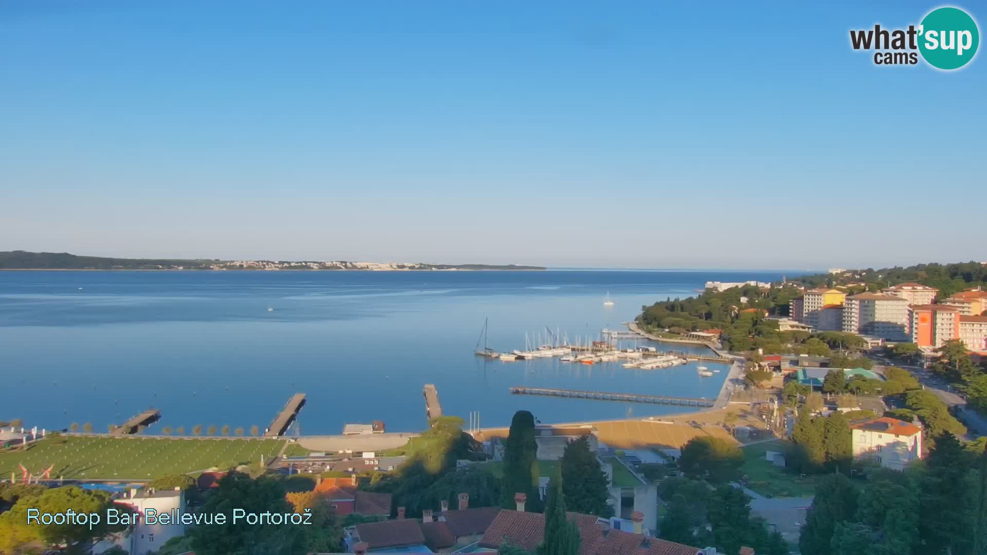 Portorož spletna kamera – pogled z Villa Bellevue