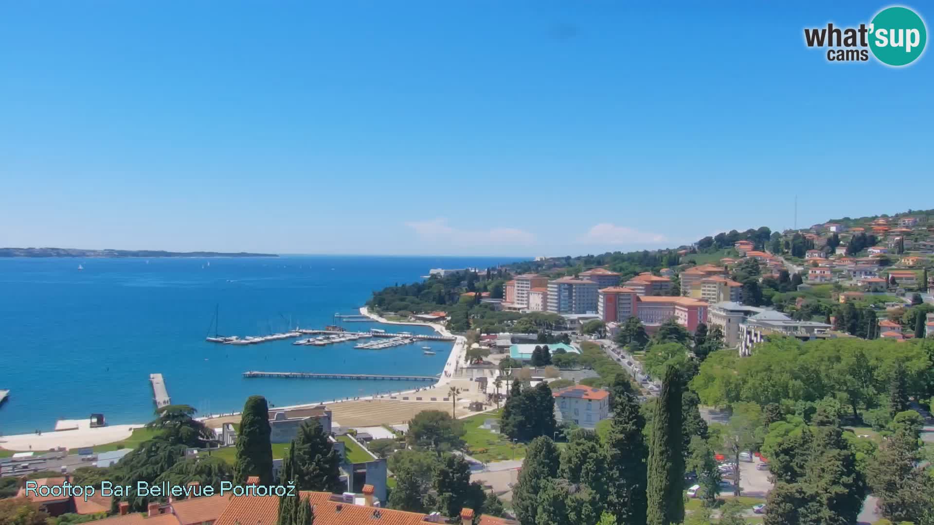 Portorož spletna kamera – pogled z Villa Bellevue