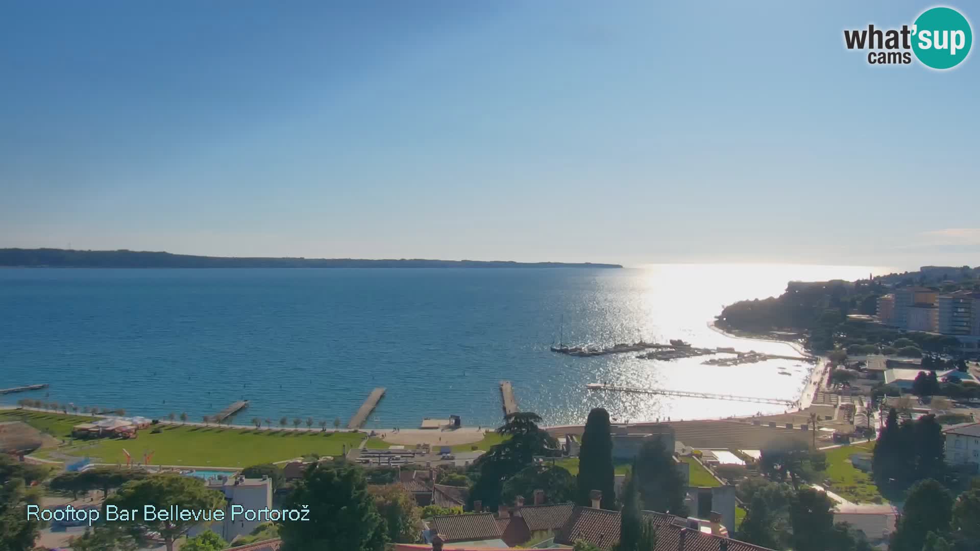 Portorož spletna kamera – pogled z Villa Bellevue