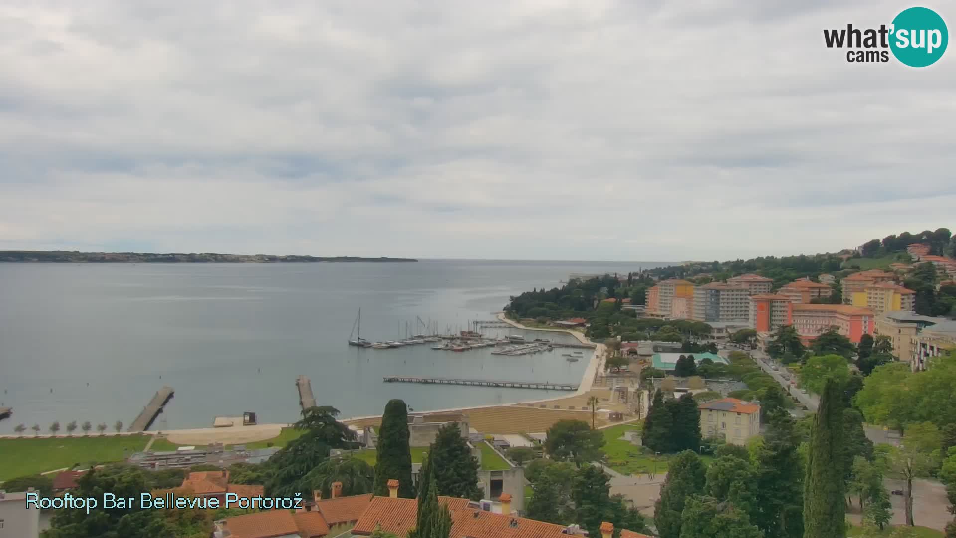 Portorož spletna kamera – pogled z Villa Bellevue