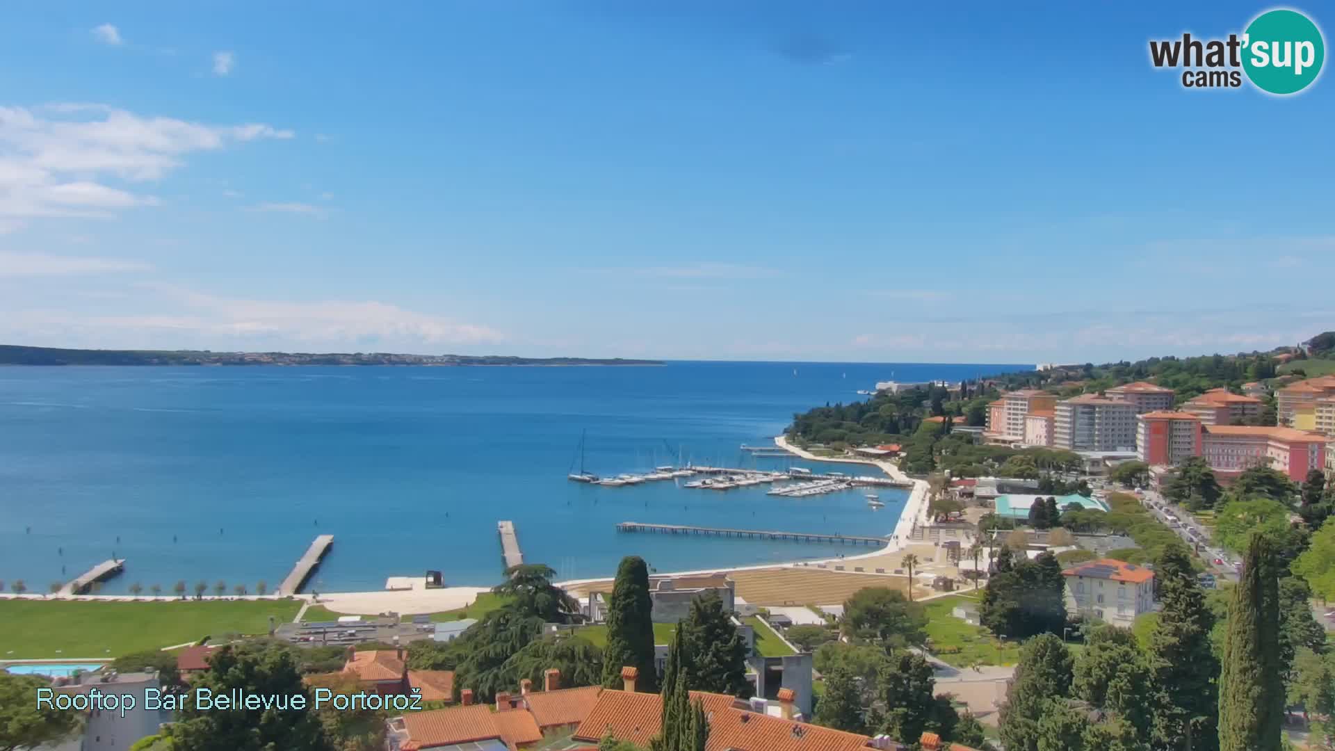 Portorož web kamera – pogled sa Villa Bellevue