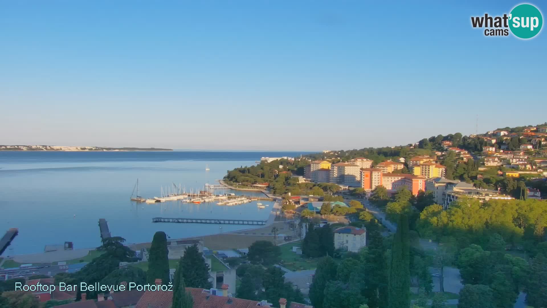 Portorož spletna kamera – pogled z Villa Bellevue