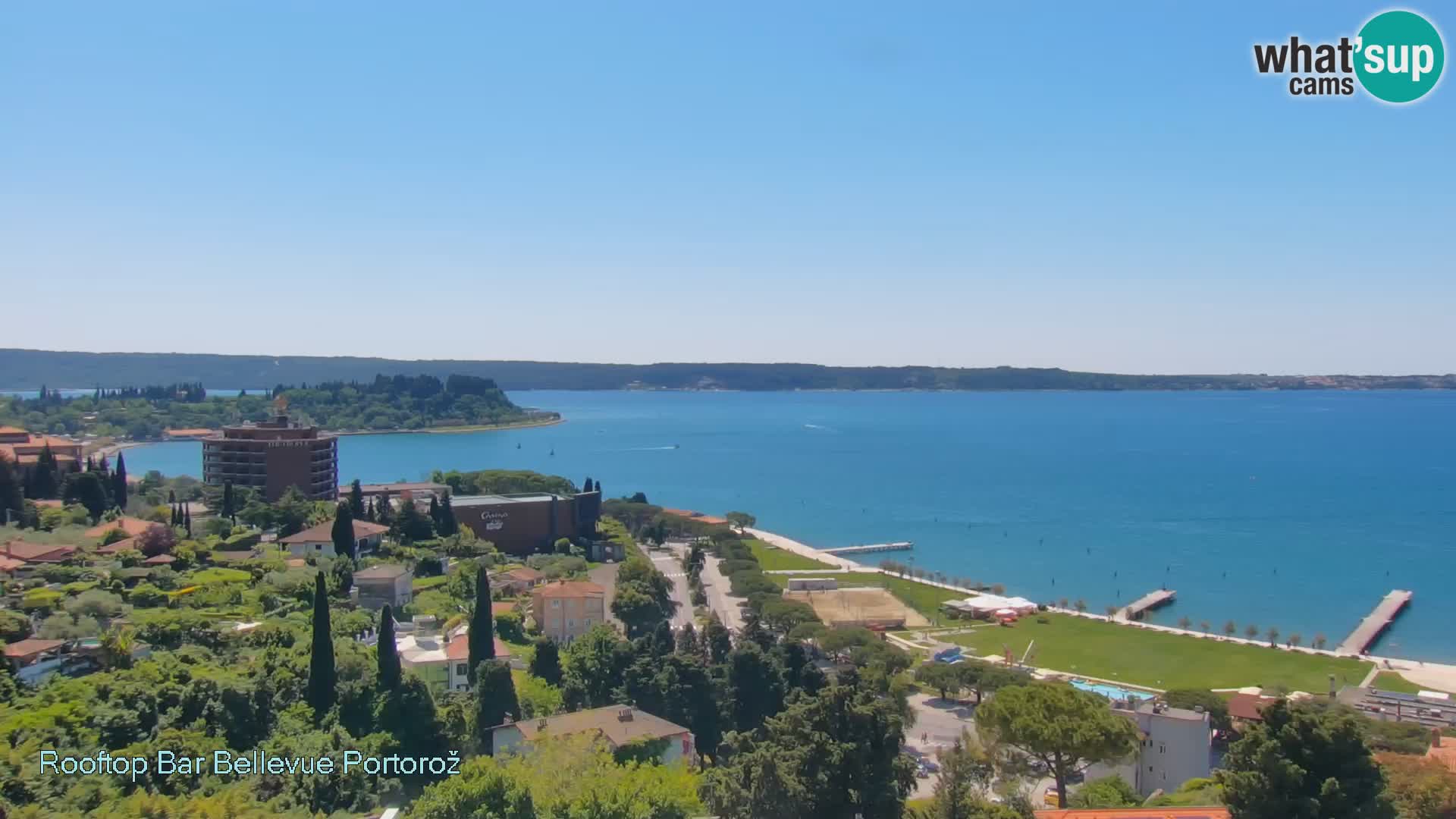 Portorož spletna kamera – pogled z Villa Bellevue