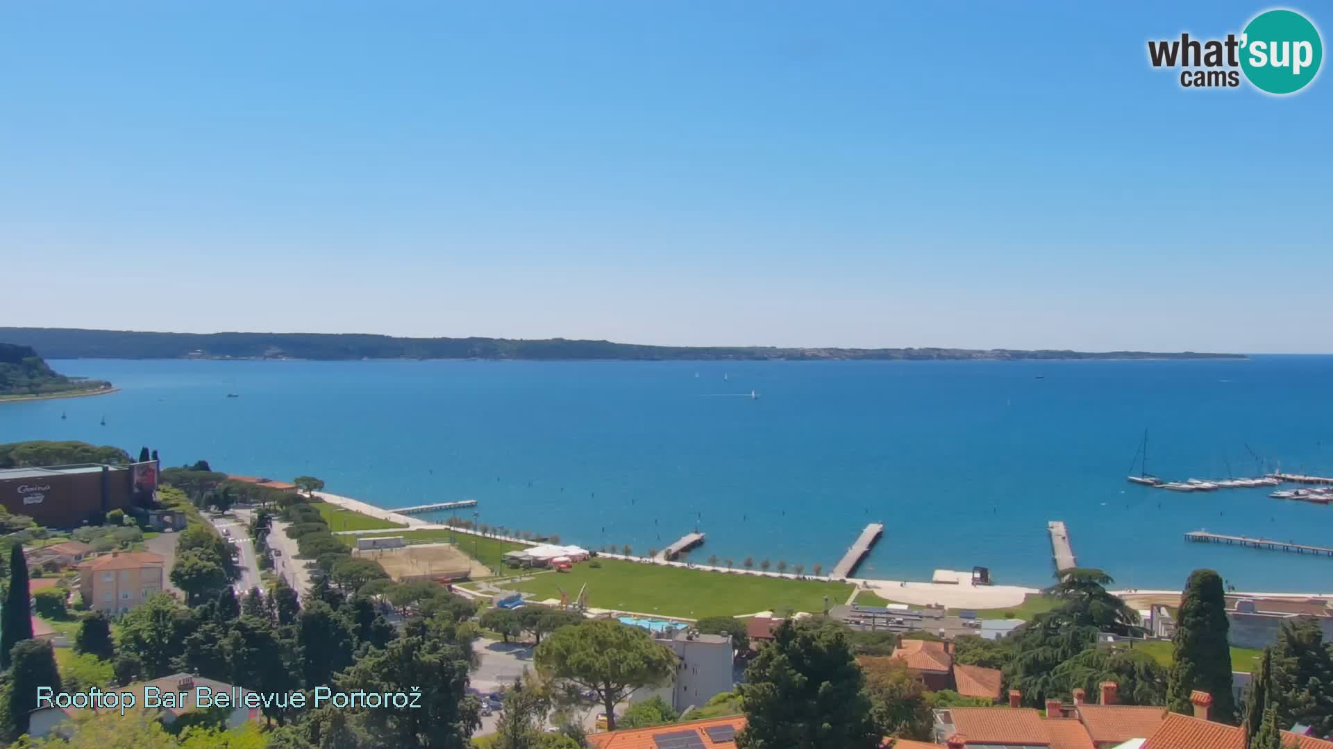 Portorož spletna kamera – pogled z Villa Bellevue