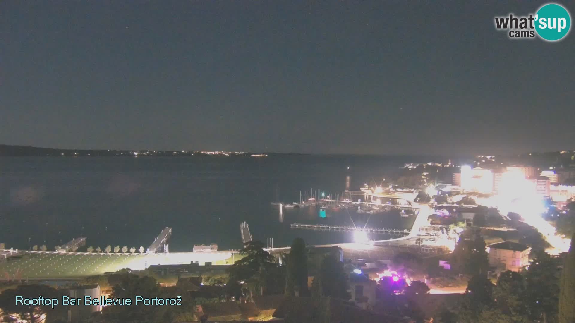 Portorož spletna kamera – pogled z Villa Bellevue
