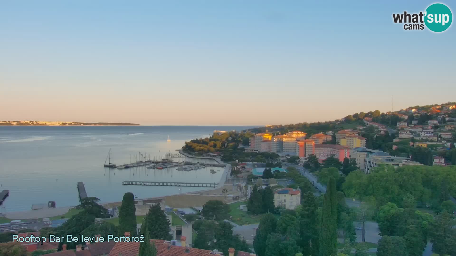 Portorož spletna kamera – pogled z Villa Bellevue