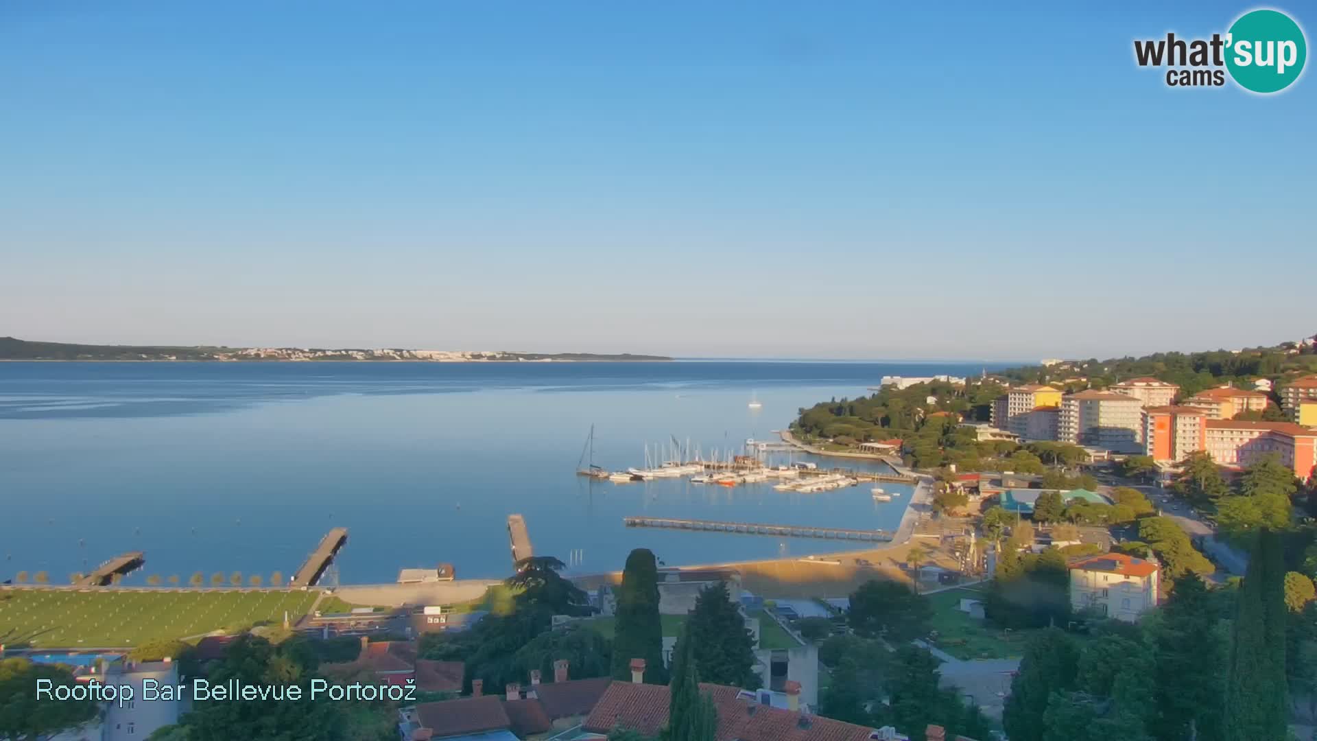 Portorož spletna kamera – pogled z Villa Bellevue