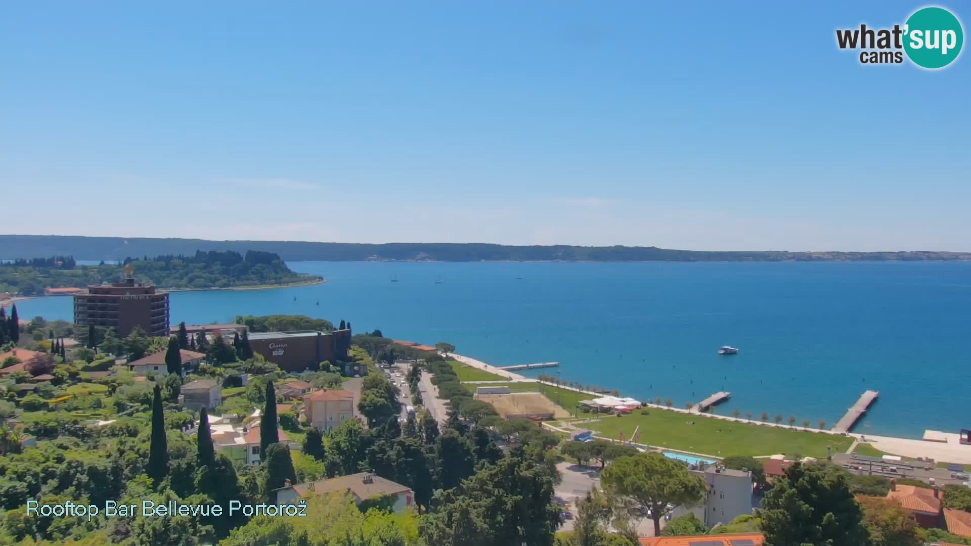 Portorož spletna kamera – pogled z Villa Bellevue