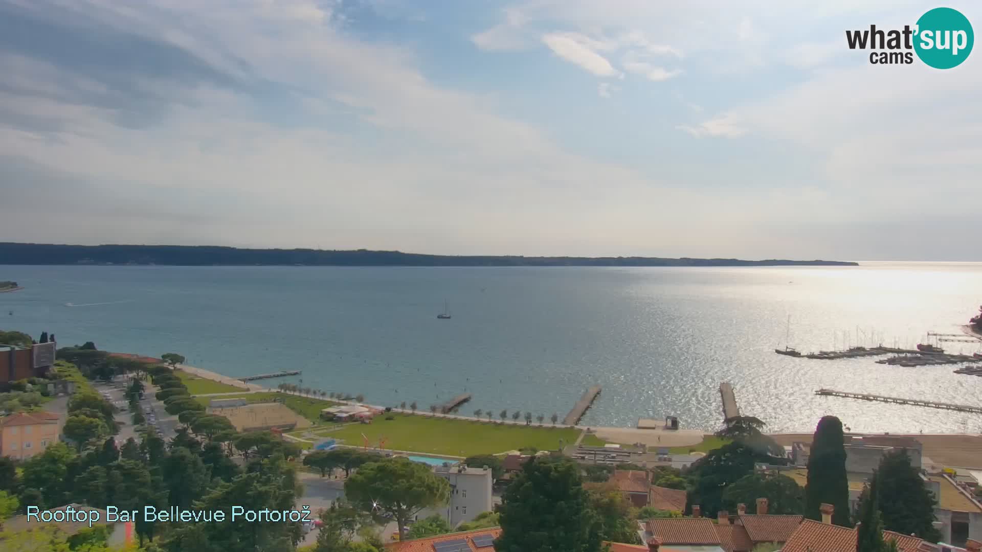 Portorož spletna kamera – pogled z Villa Bellevue