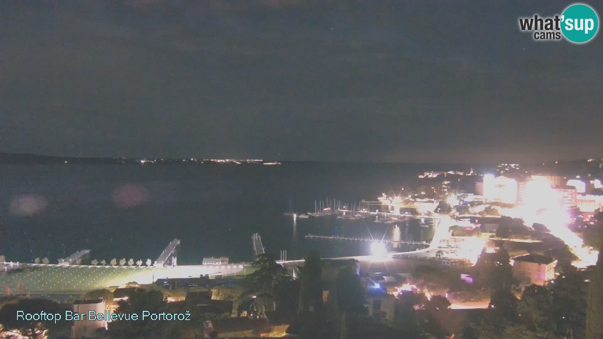 Portorož spletna kamera – pogled z Villa Bellevue