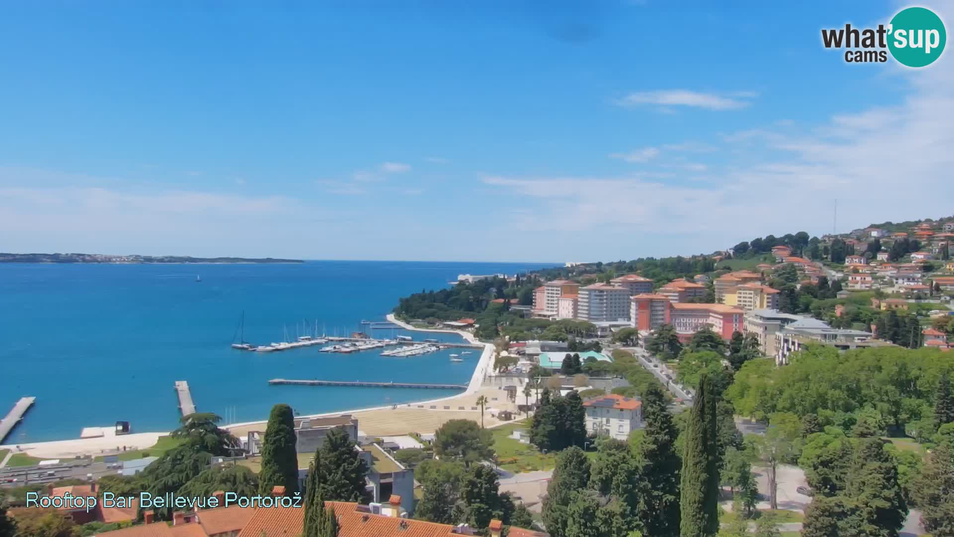 Portorož web kamera – pogled sa Villa Bellevue