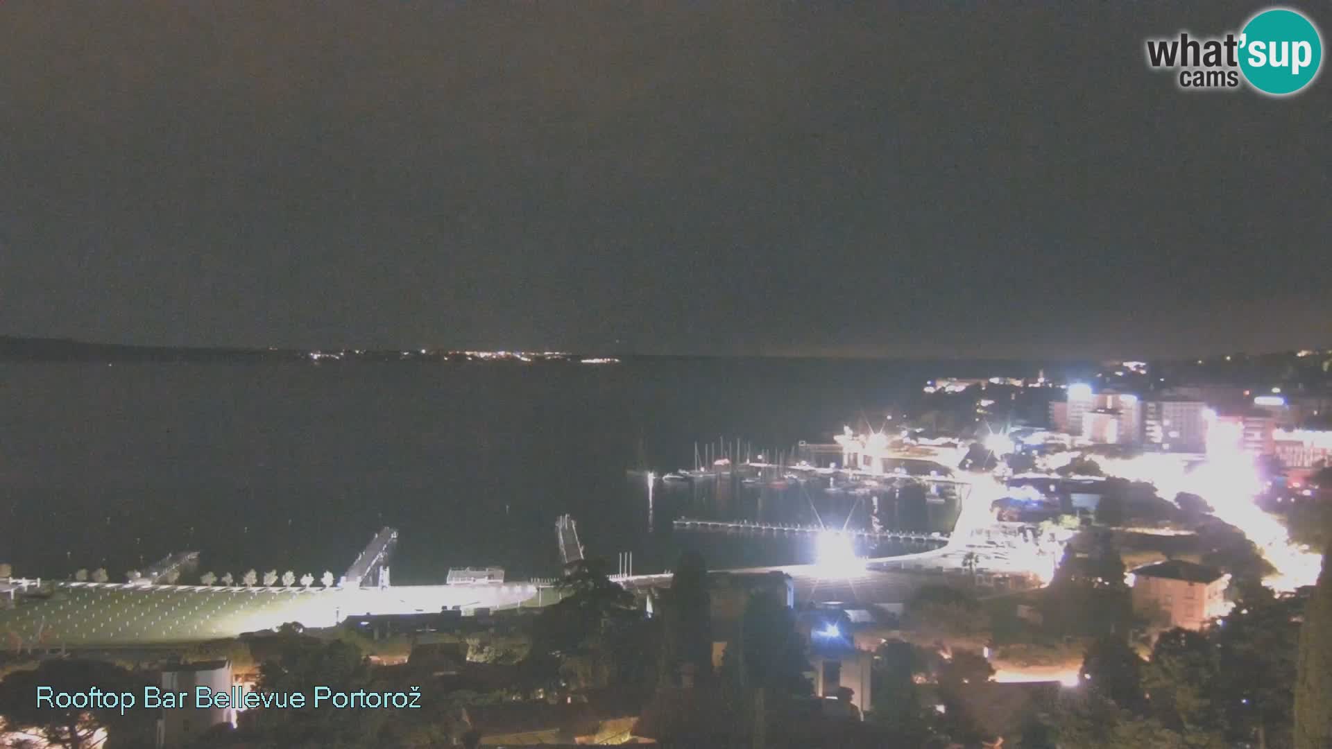 Portorož spletna kamera – pogled z Villa Bellevue