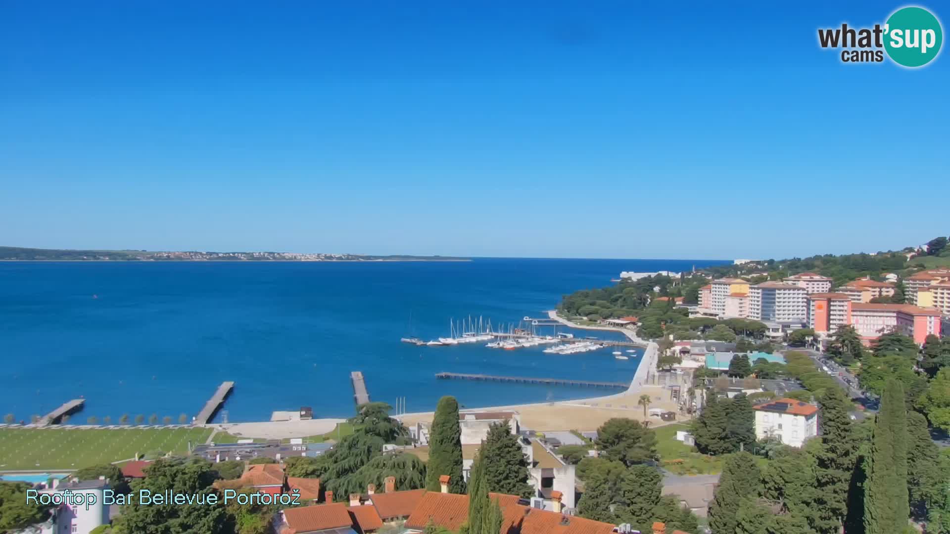 Live webcam Portorož – Panorama dalla Villa Bellevue