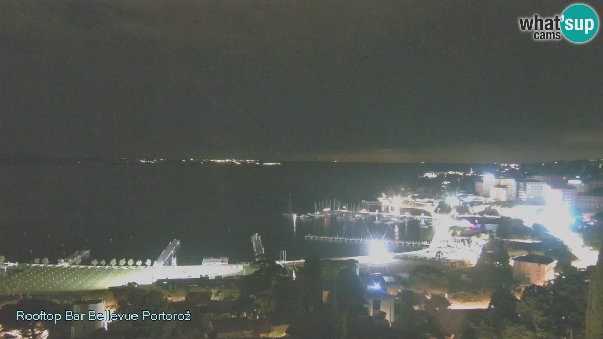 Portorož spletna kamera – pogled z Villa Bellevue
