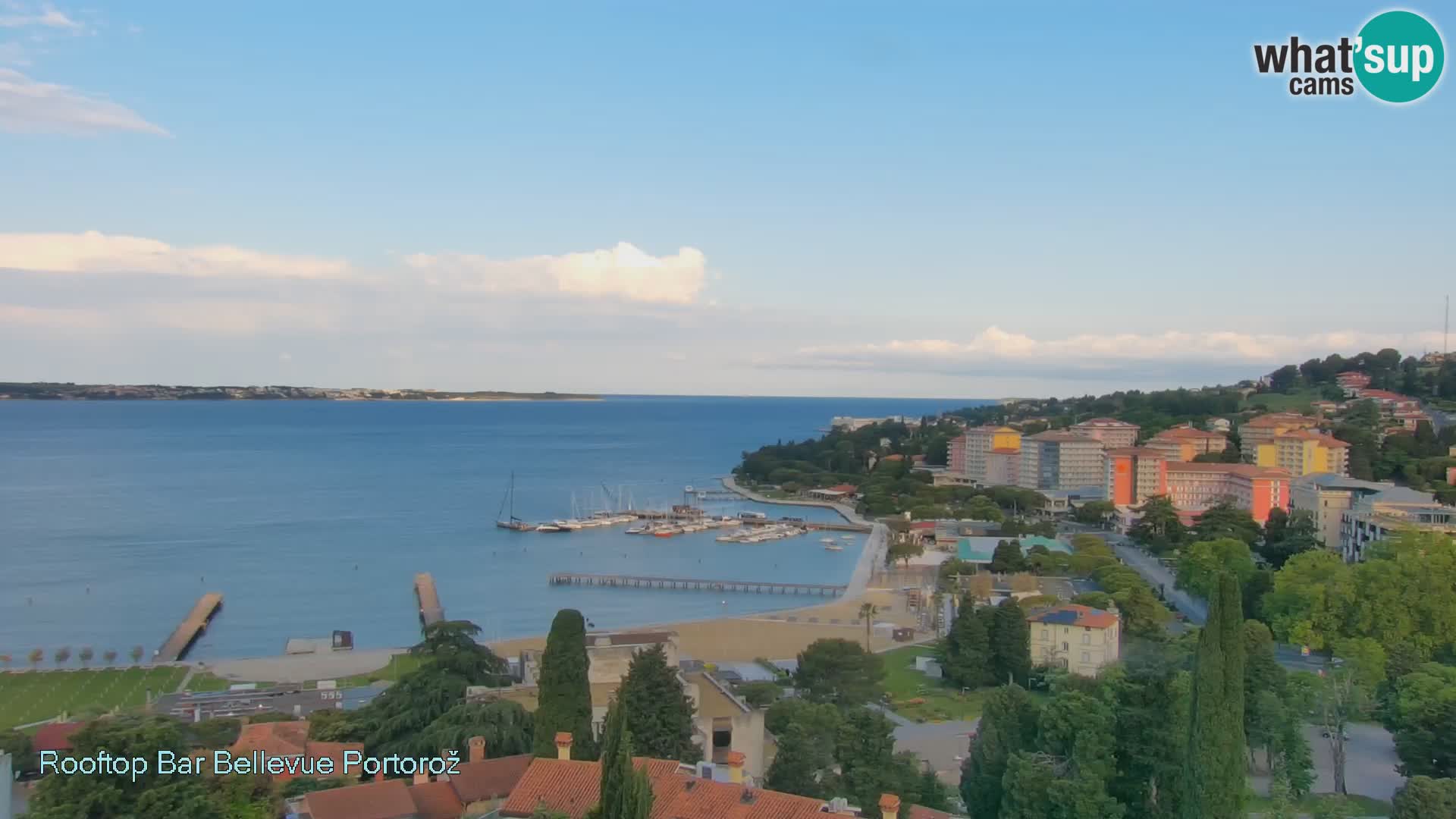 Portorož spletna kamera – pogled z Villa Bellevue