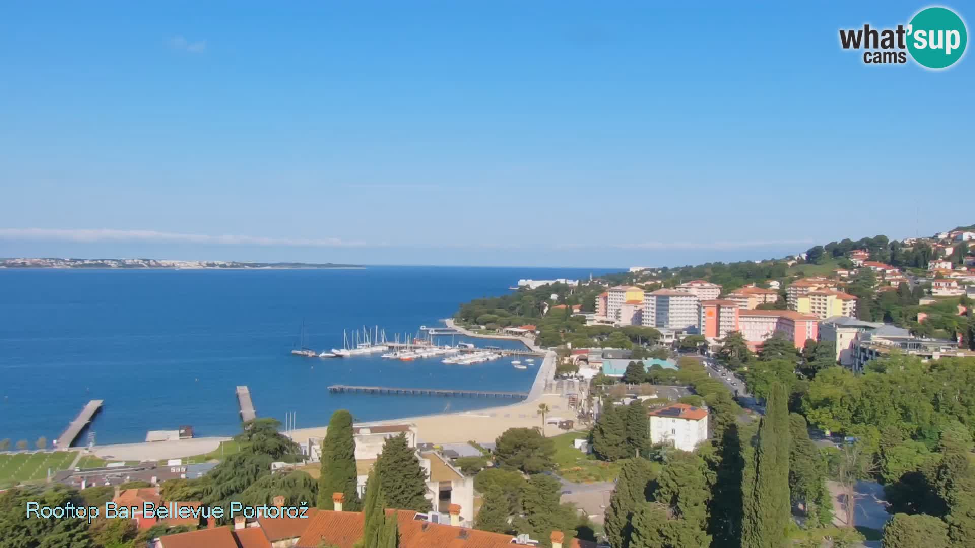 Portorož spletna kamera – pogled z Villa Bellevue
