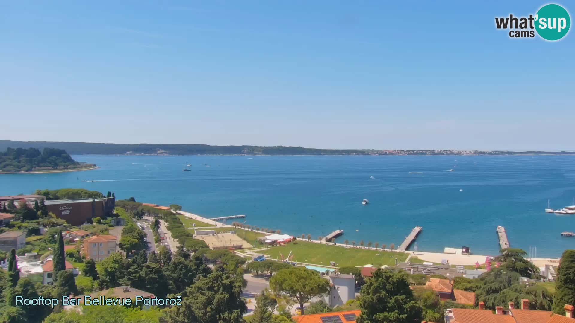 Portorož spletna kamera – pogled z Villa Bellevue