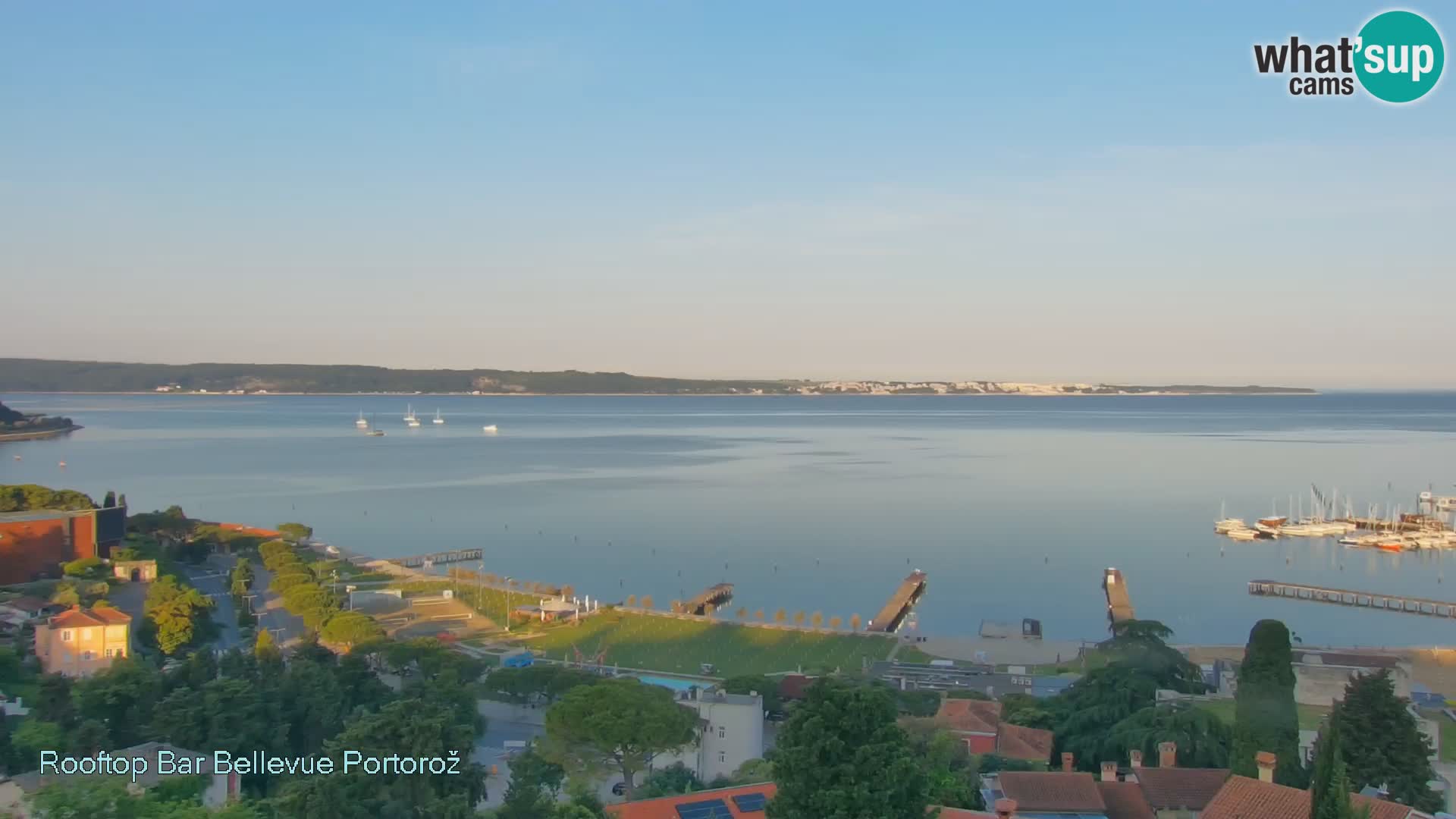 Portorož spletna kamera – pogled z Villa Bellevue