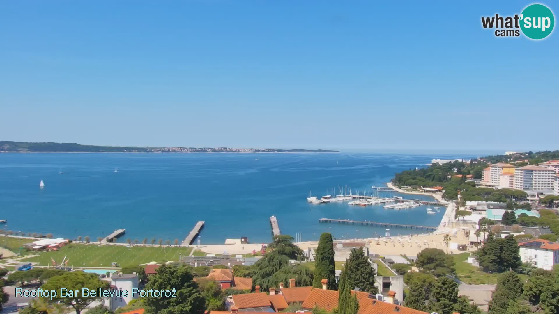 Portorož web kamera – pogled sa Villa Bellevue