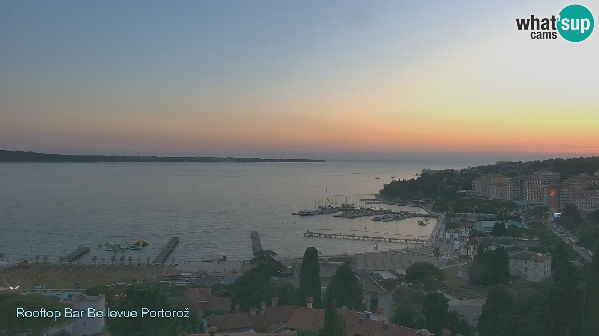 Portorož spletna kamera – pogled z Villa Bellevue