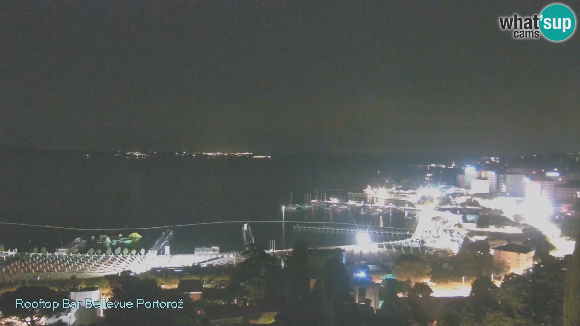 Portorož spletna kamera – pogled z Villa Bellevue