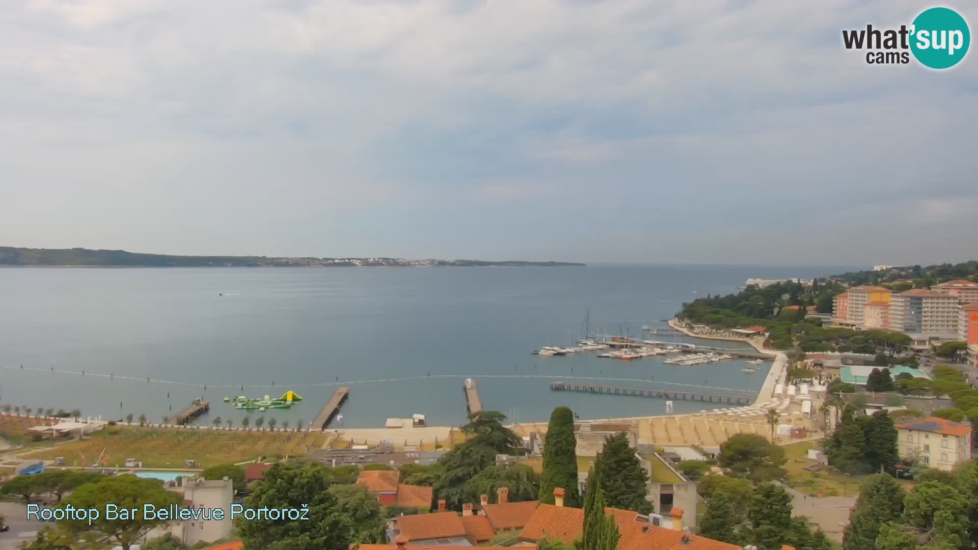 Portorož spletna kamera – pogled z Villa Bellevue