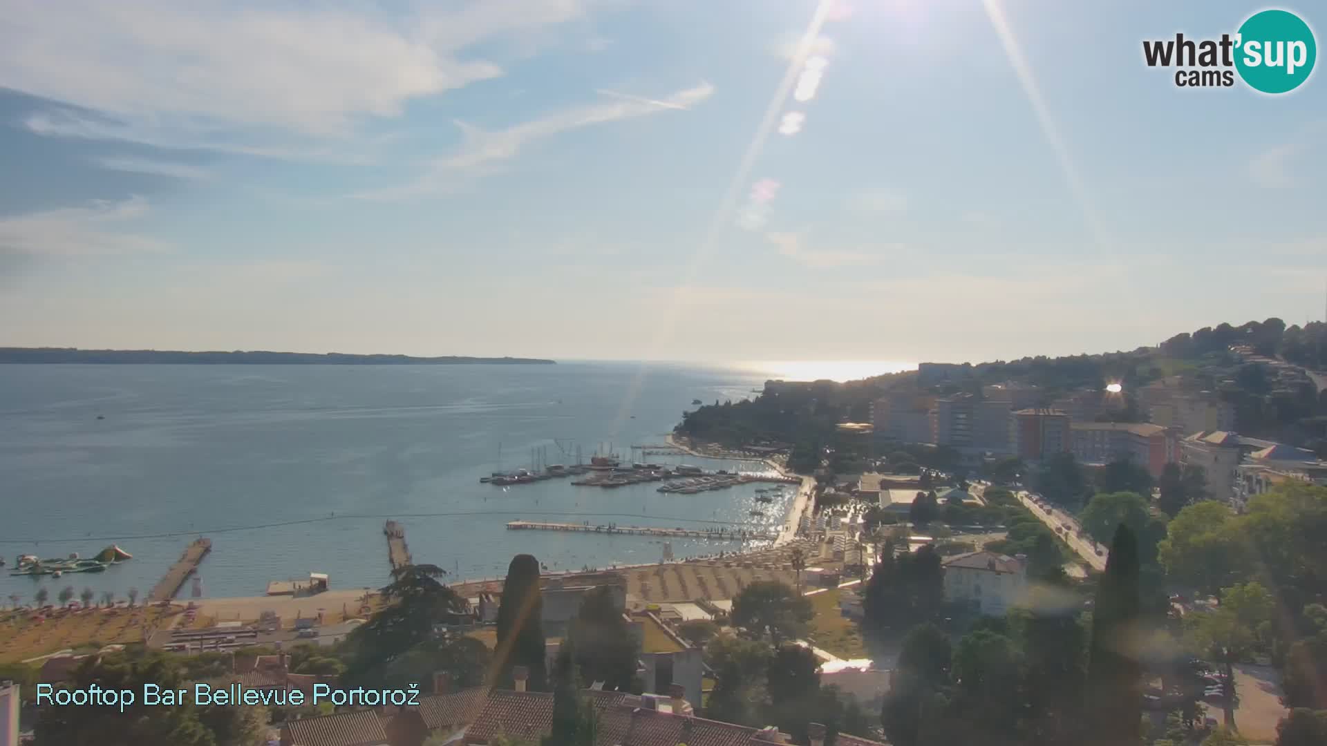Portorož spletna kamera – pogled z Villa Bellevue