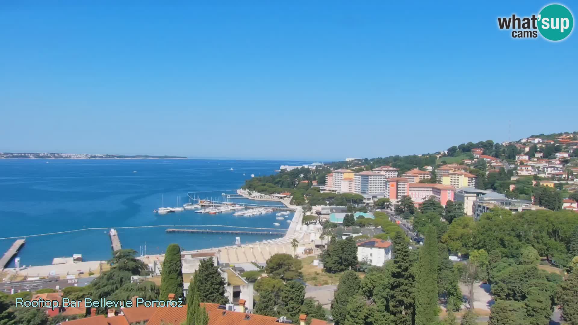 Portorož spletna kamera – pogled z Villa Bellevue