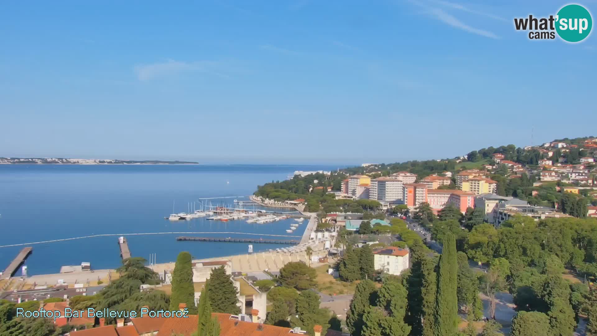 Live webcam Portorož – Panorama dalla Villa Bellevue