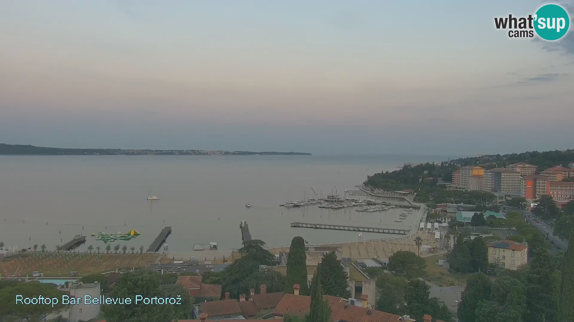 Portorož spletna kamera – pogled z Villa Bellevue