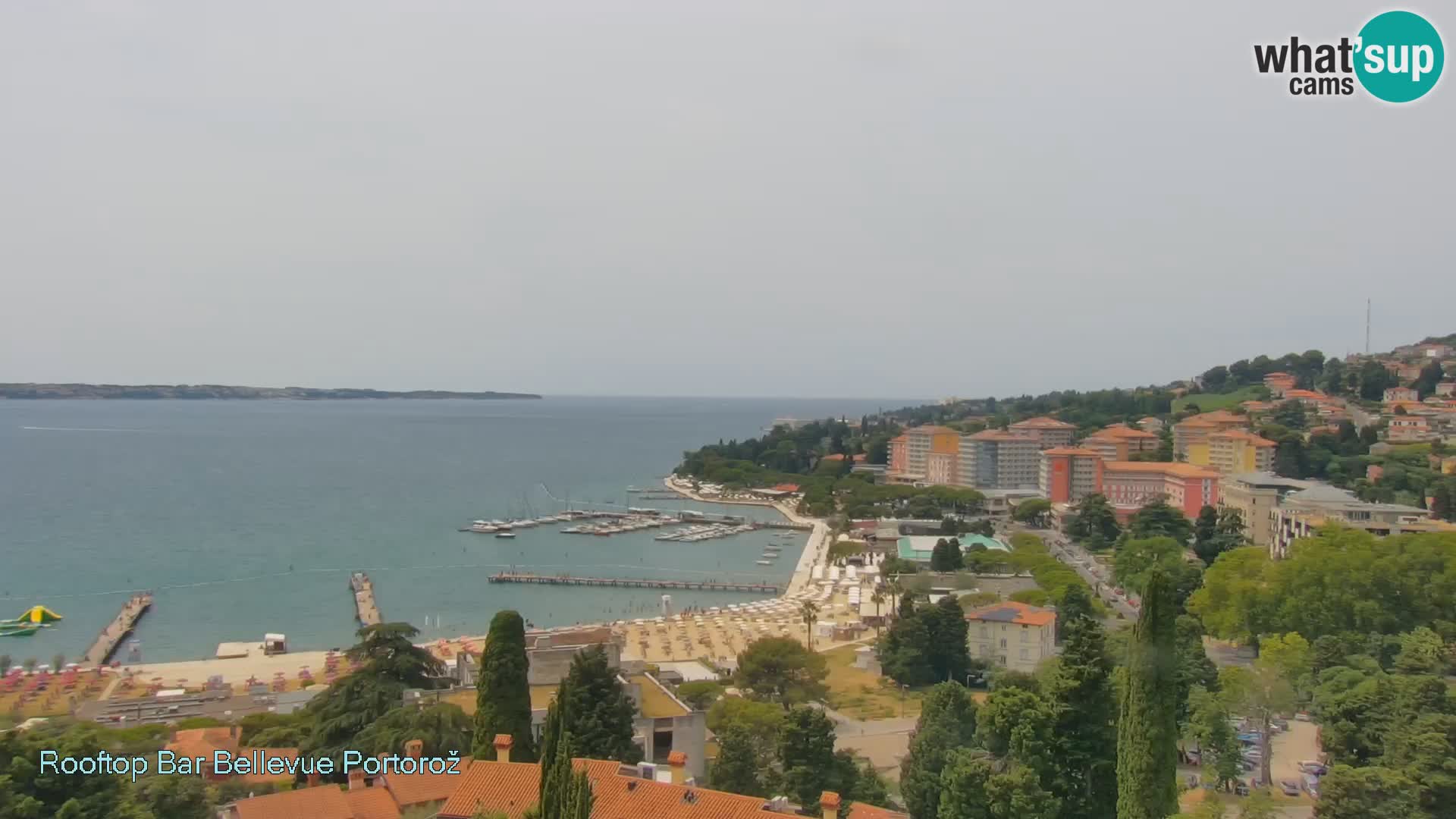 Portorož spletna kamera – pogled z Villa Bellevue