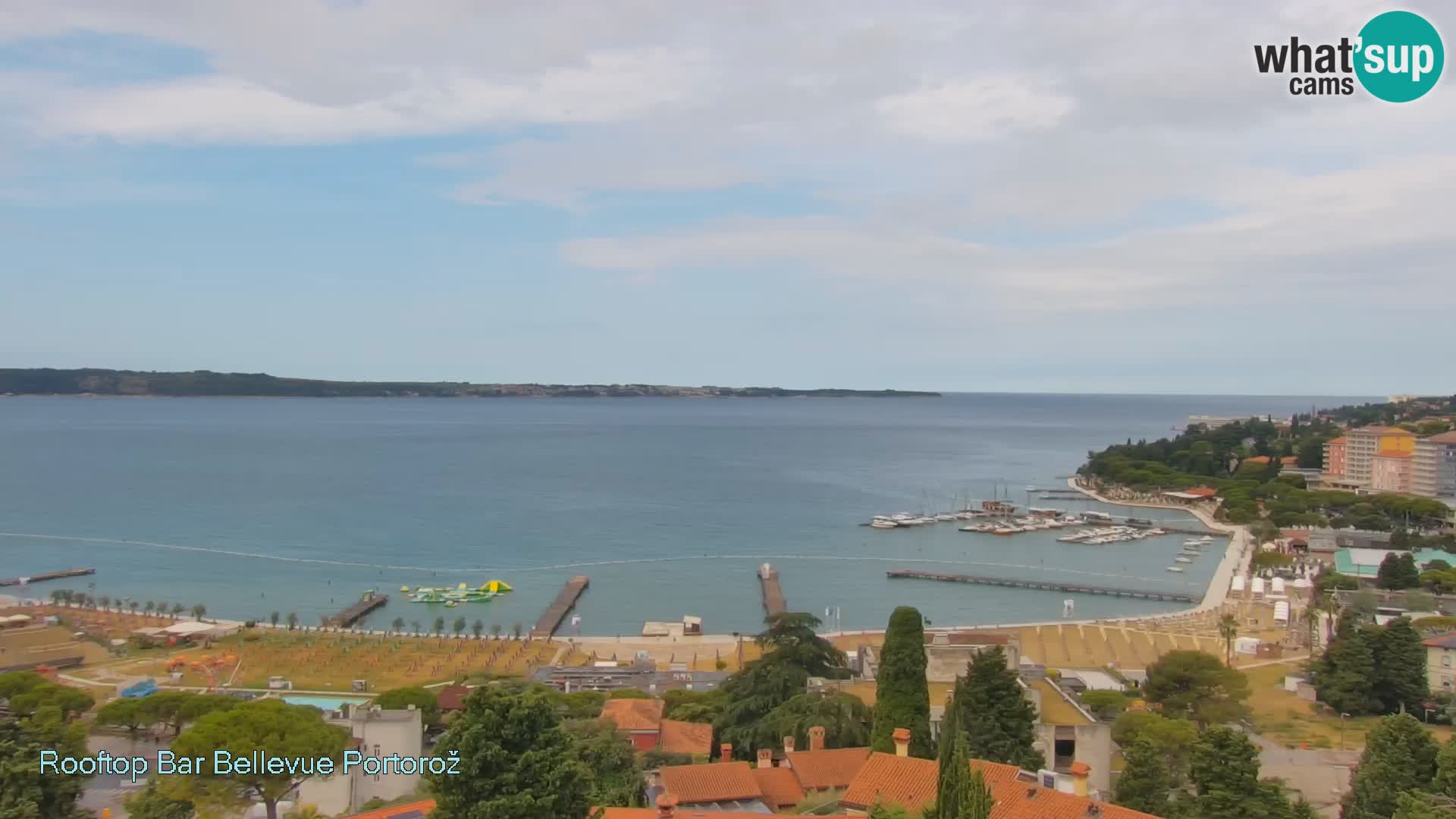 Portorož spletna kamera – pogled z Villa Bellevue