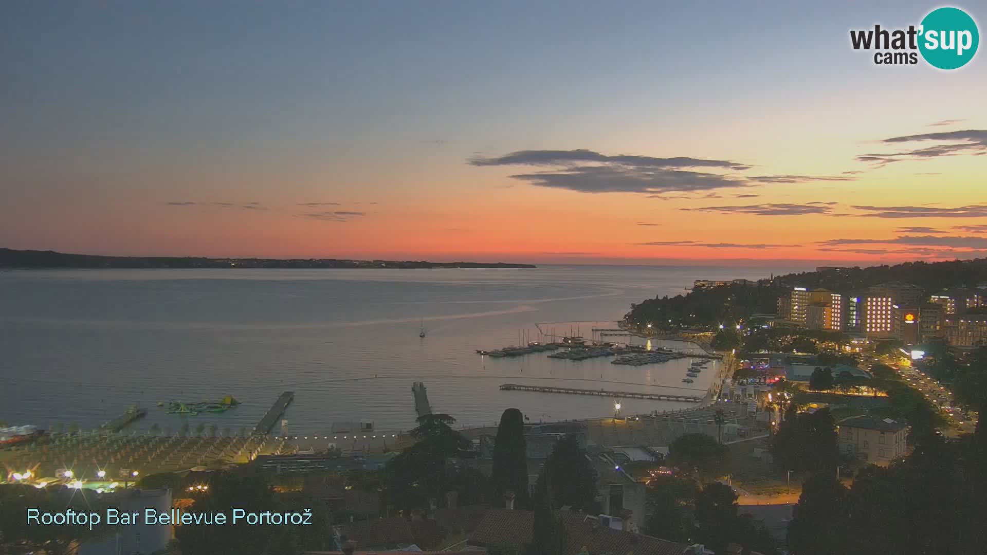 Portorož spletna kamera – pogled z Villa Bellevue