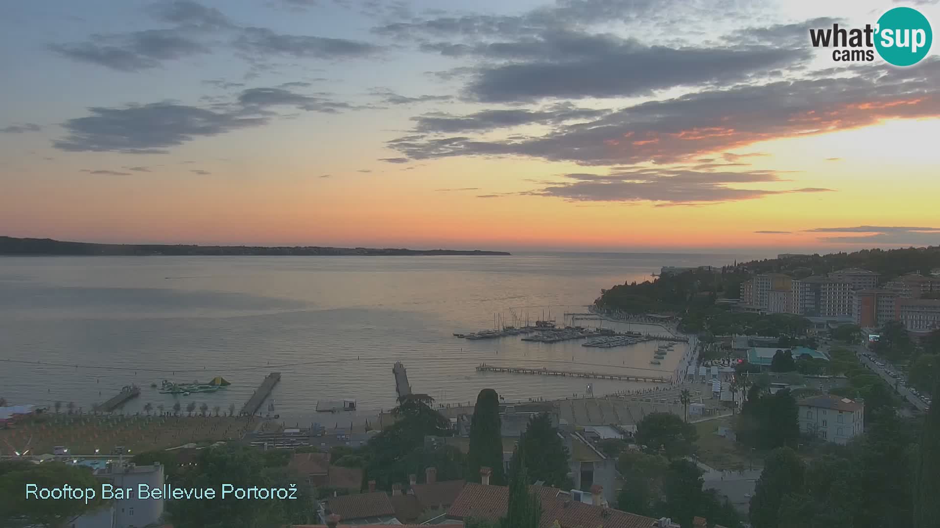 Portorož spletna kamera – pogled z Villa Bellevue