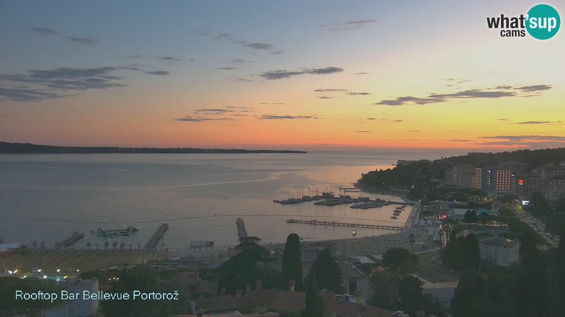 Portorož spletna kamera – pogled z Villa Bellevue