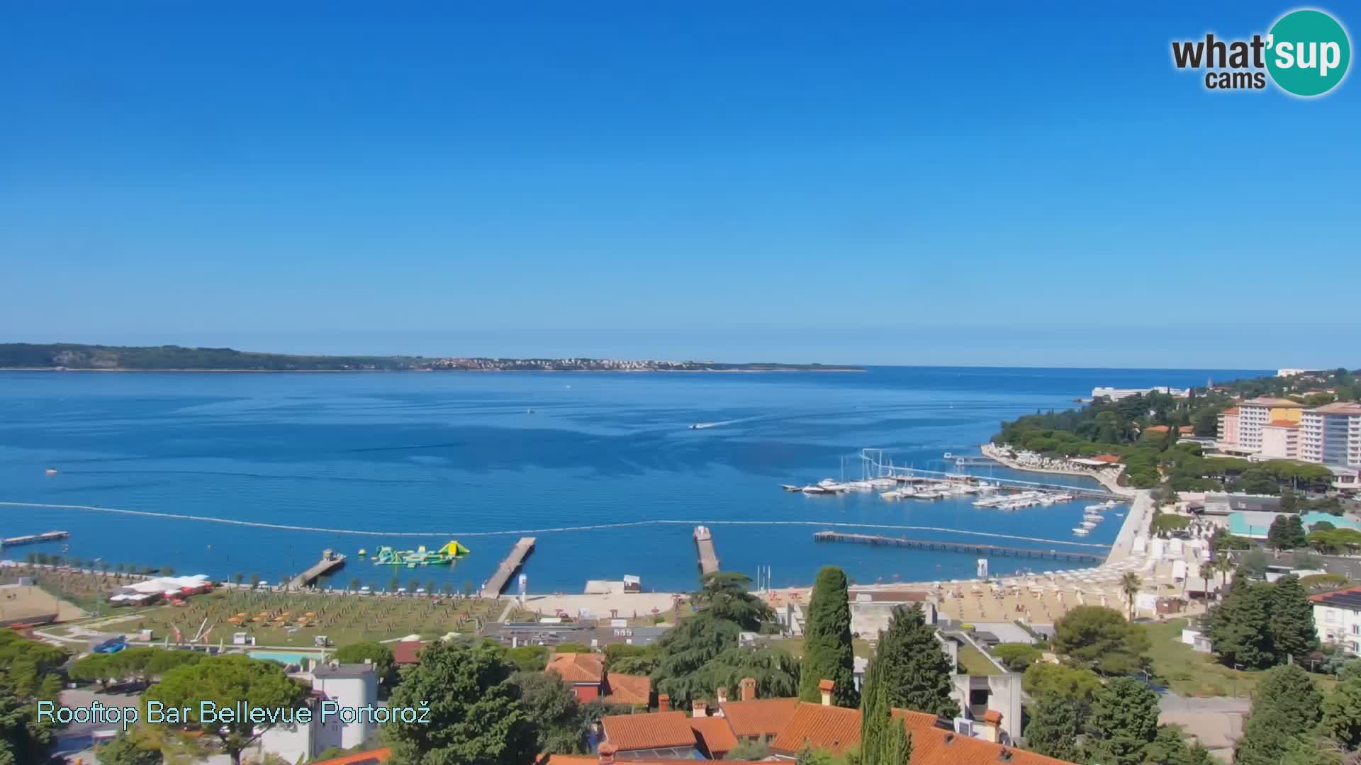 Portorož spletna kamera – pogled z Villa Bellevue