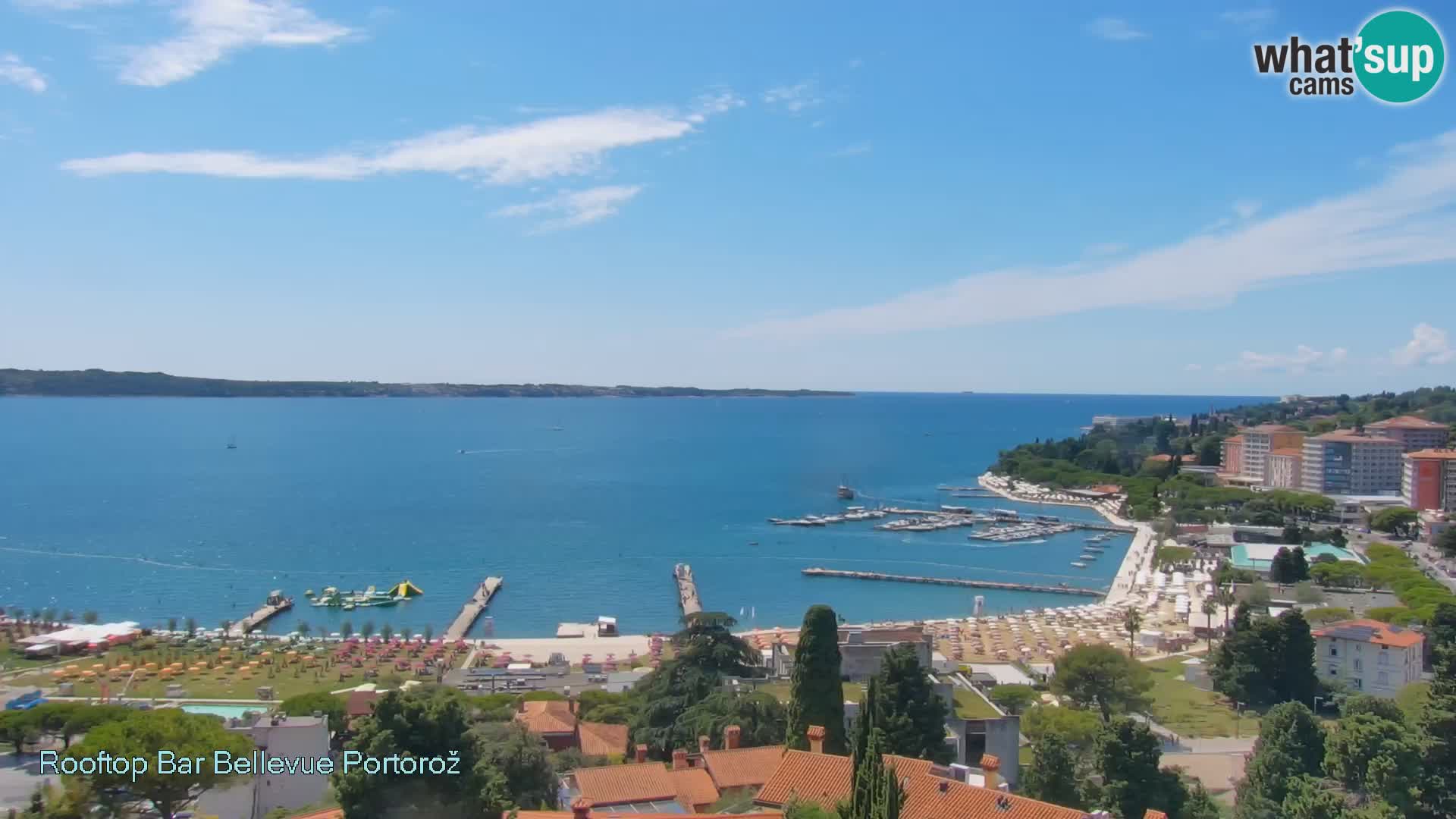 Portorož spletna kamera – pogled z Villa Bellevue