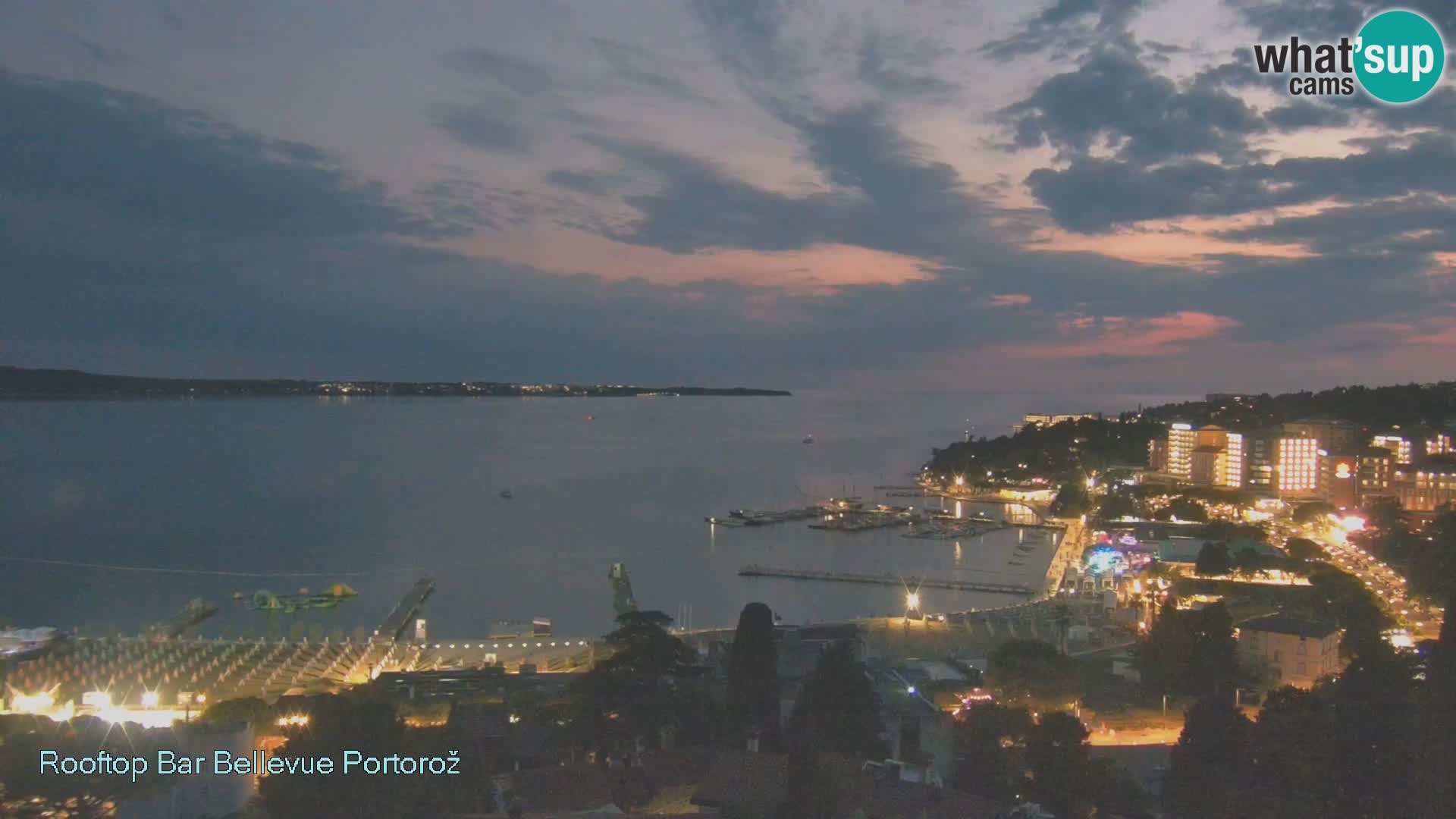 Portorož spletna kamera – pogled z Villa Bellevue
