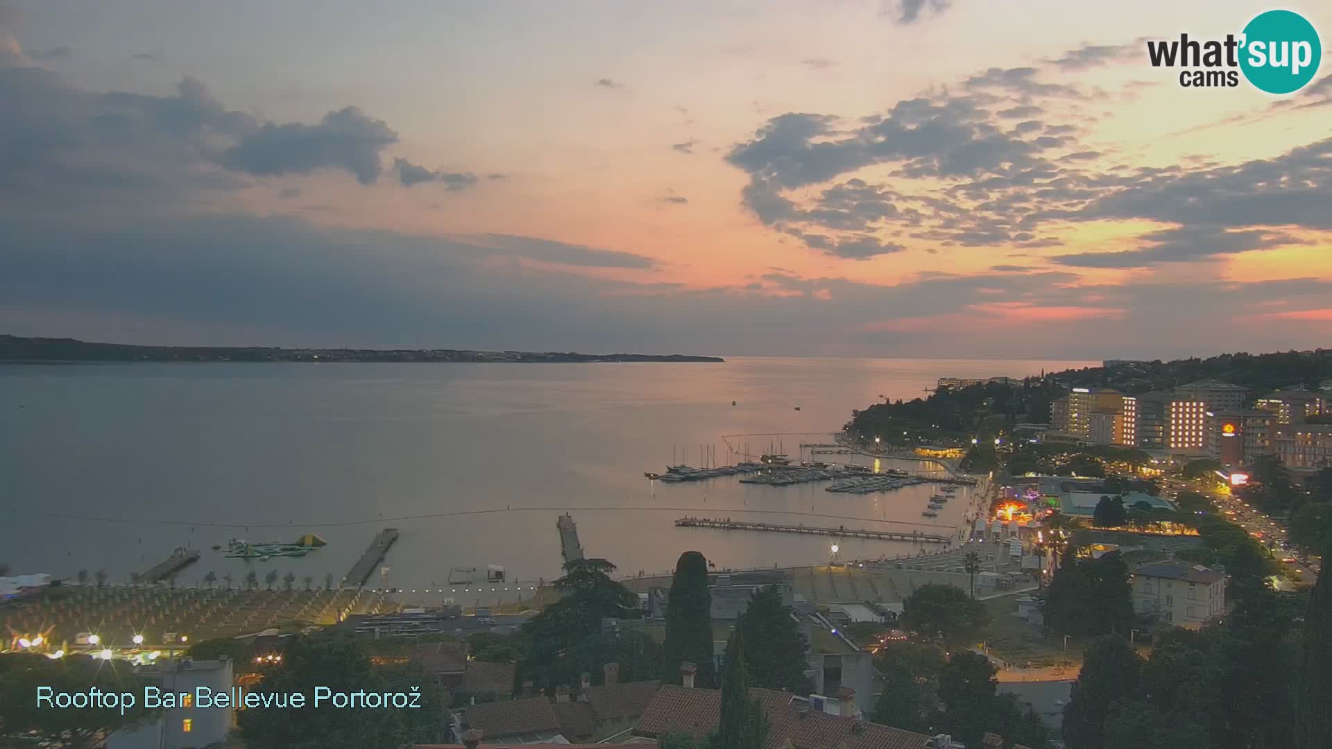 Portorož spletna kamera – pogled z Villa Bellevue