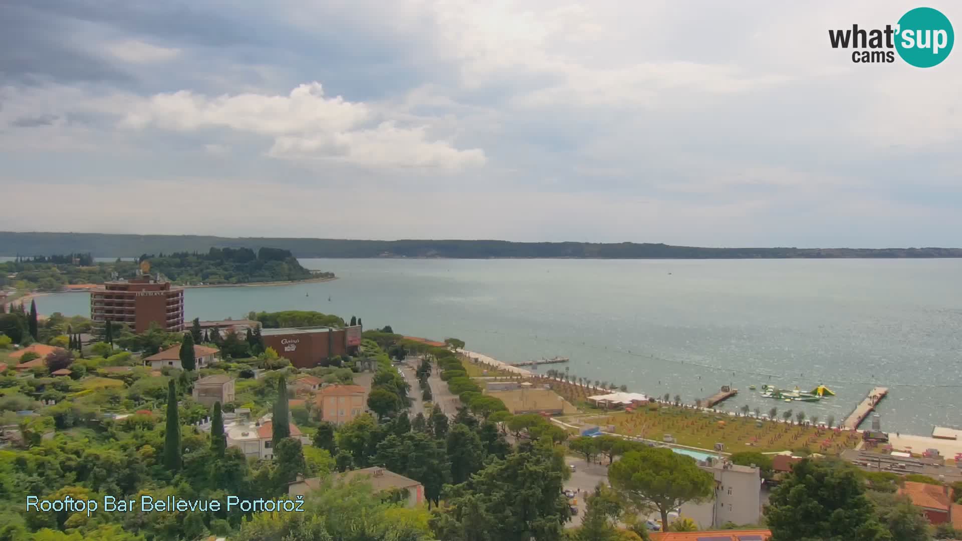 Portorož spletna kamera – pogled z Villa Bellevue